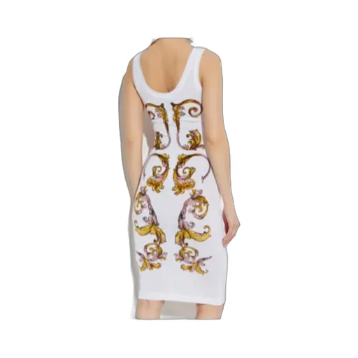 Baroque Print Midi Dress
