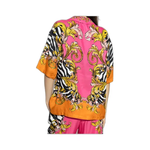 Barocco-Print Short Sleeved Shirt