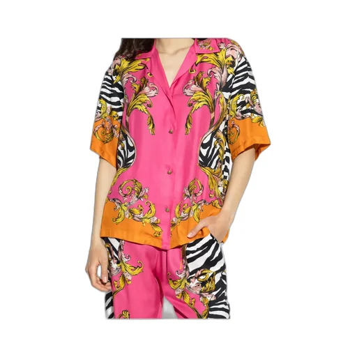 Barocco-Print Short Sleeved Shirt