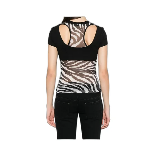 Zebra Printed Crewneck T-Shirt