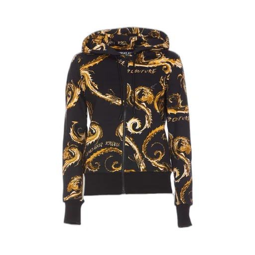 Barocco-Printed Zipped Hoodie