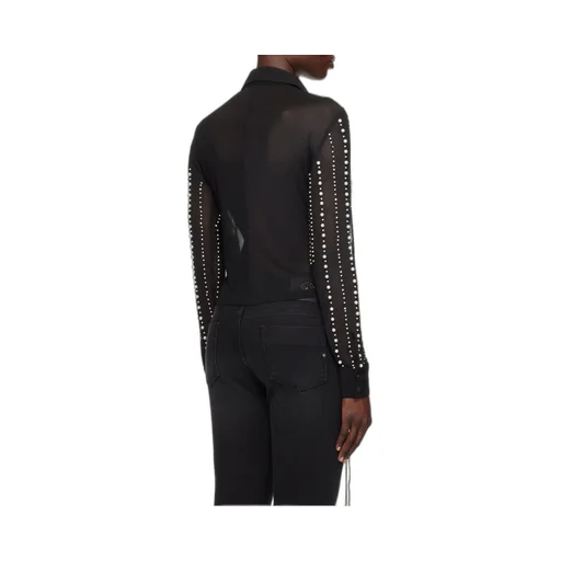 Faux-Pearl Embellished Shirt