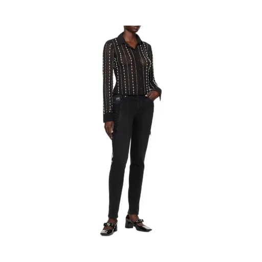 Faux-Pearl Embellished Shirt