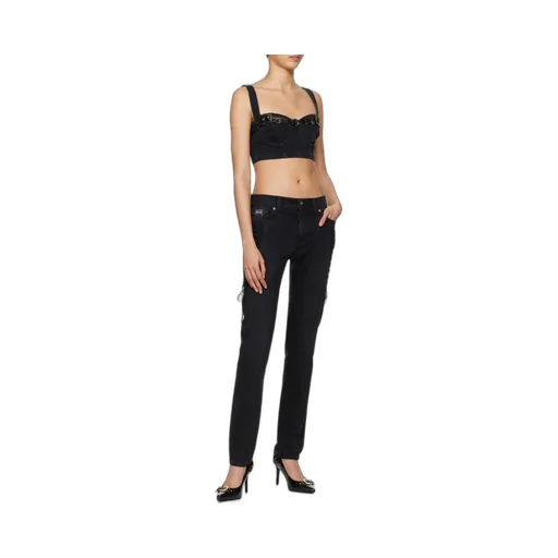 Denim Buckle Strap Top