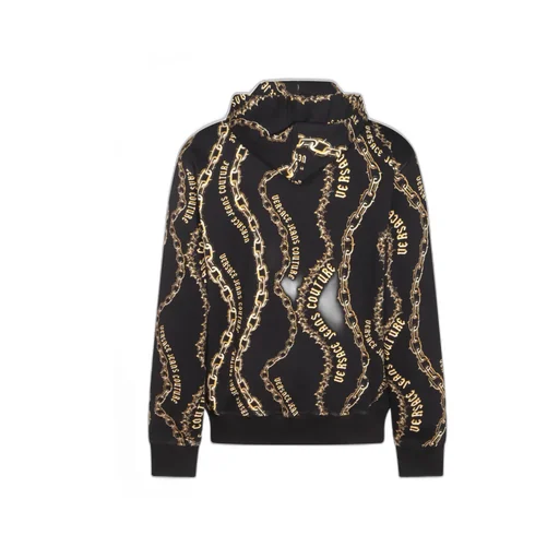 Chain-Link Printed Drawstring Hoodie