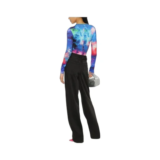 Abstract-Print Bodysuit