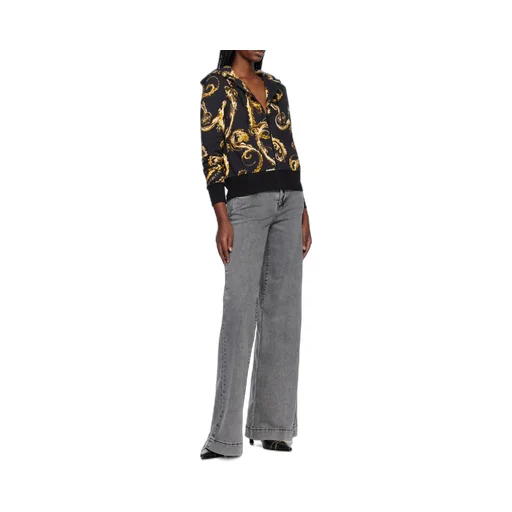 Barocco-Printed Zipped Hoodie