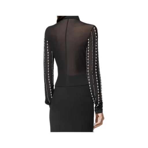 Faux-Pearl Embellished Shirt