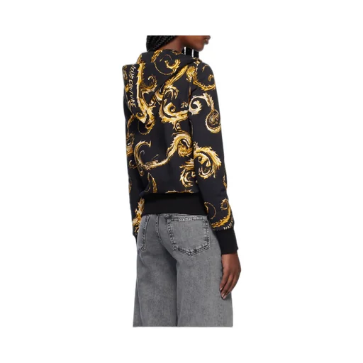Barocco-Printed Zipped Hoodie