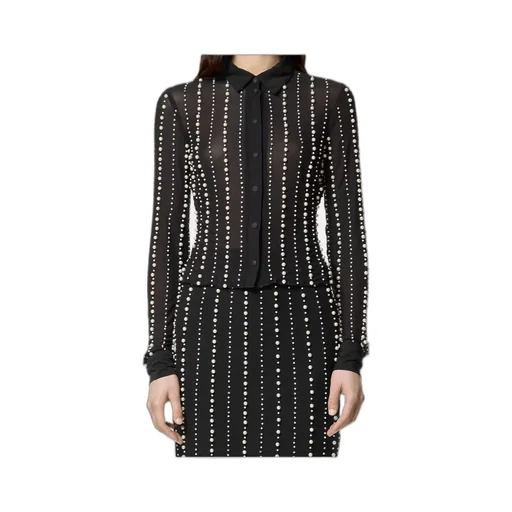 Faux-Pearl Embellished Shirt