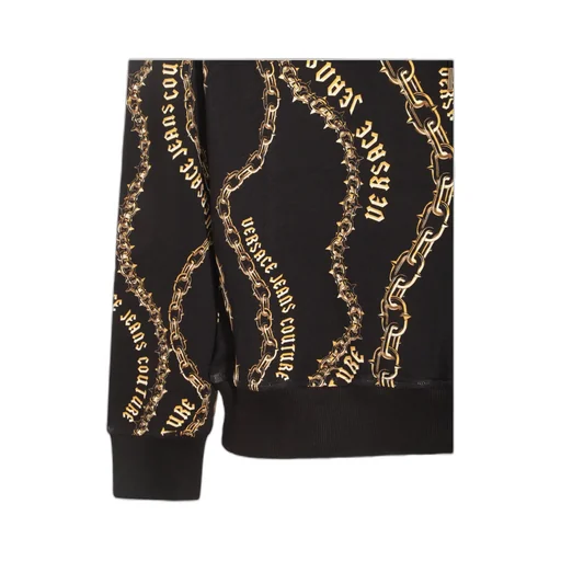 Chain-Link Printed Drawstring Hoodie