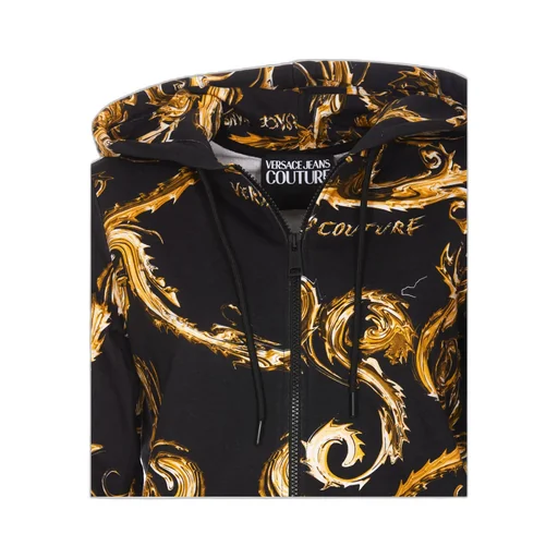 Barocco-Printed Zipped Hoodie