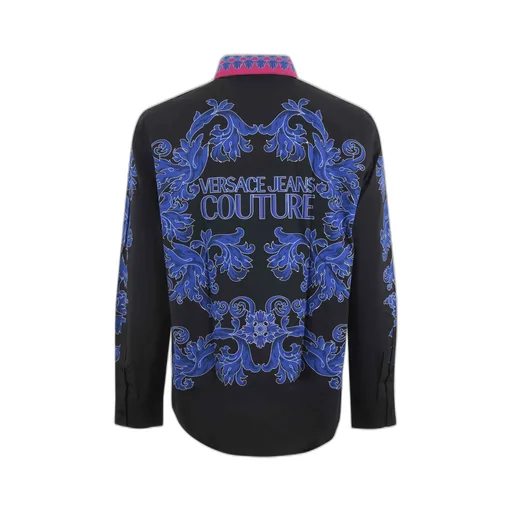 Pattern-Printed Button-Up Shirt