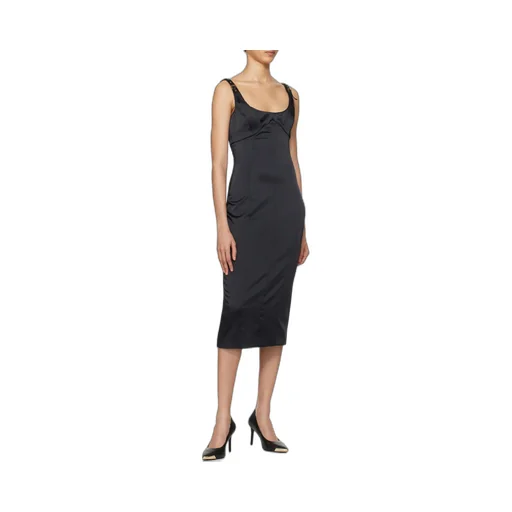 Baroque-Buckle Midi Dress