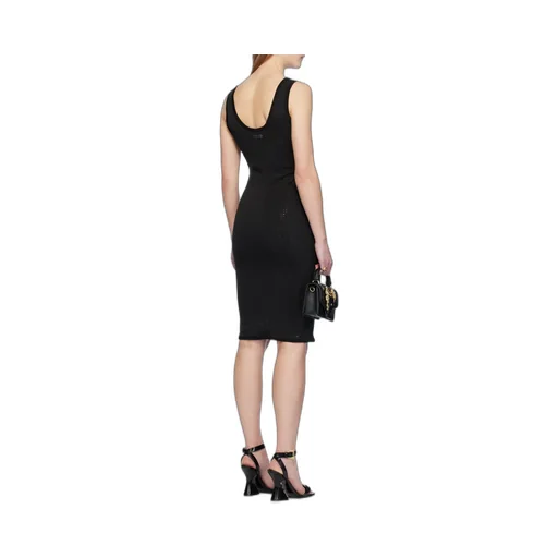 Rhinestone-Embellished Midi Dress