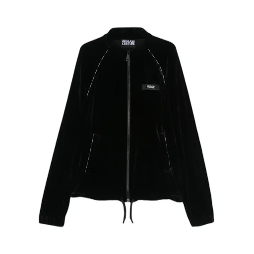 Logo-Appliqué Velour Jacket