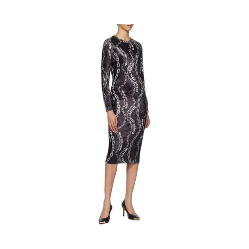 Chain Print Midi Dress