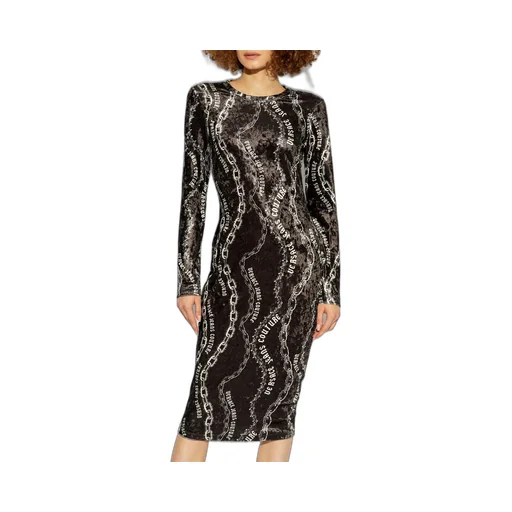 Chain Print Midi Dress