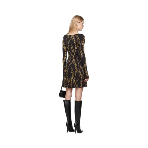 Chain-Link Print Mini Dress