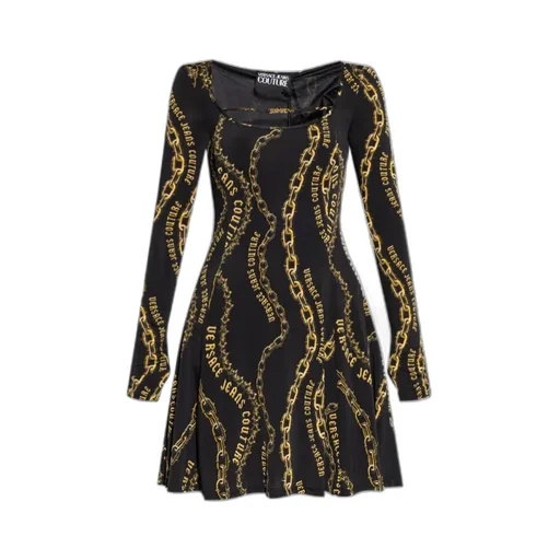 Chain-Link Print Mini Dress
