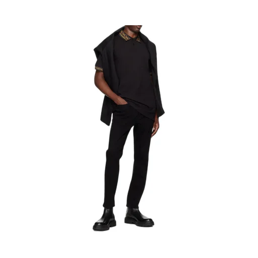 Contrasting-Trim Piqué Polo Shirt