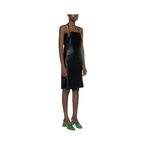 Logo Lettering Halterneck Dress