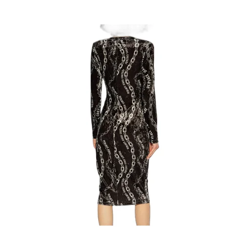 Chain Print Midi Dress