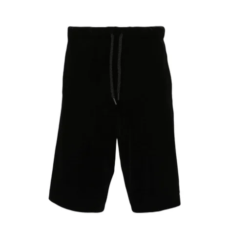Logo-Patch Velvet Shorts