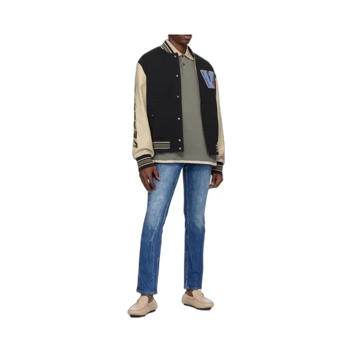 Slim-Fit Faded Denim Pants