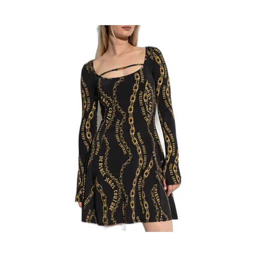 Chain-Link Print Mini Dress