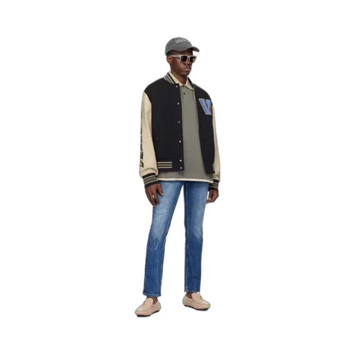 Slim-Fit Faded Denim Pants