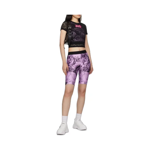 Appliqué-Logo Floral-Lace T-Shirt