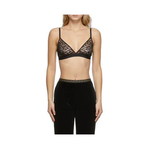 Greca Pattern Tulle Bralette