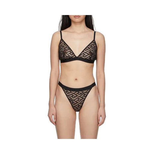 Greca Pattern Tulle Bralette