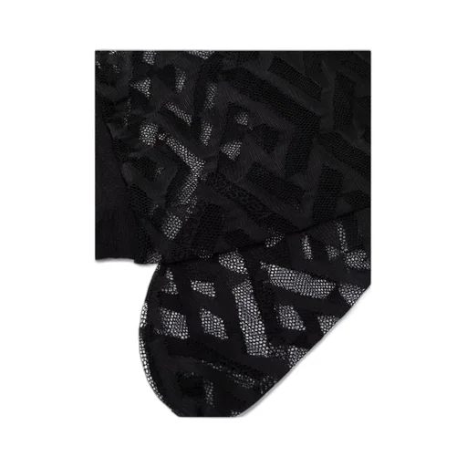 Greca-Pattern Semi-Sheer Socks