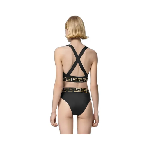 Greca Border Cut-Out Detailed Bikini Top