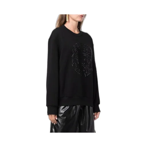 Medusa Crystal Embellished Sweatshirt