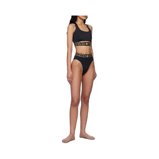 Greca Border Cut-Out Detailed Bikini Top