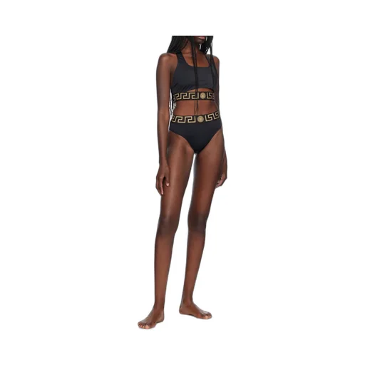 Greca Border Cut-Out Detailed Bikini Top