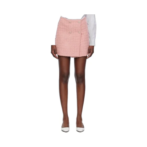 High-Waist Tweed Mini Skirt