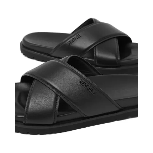 Logo-Lettering Open-Toe Slides