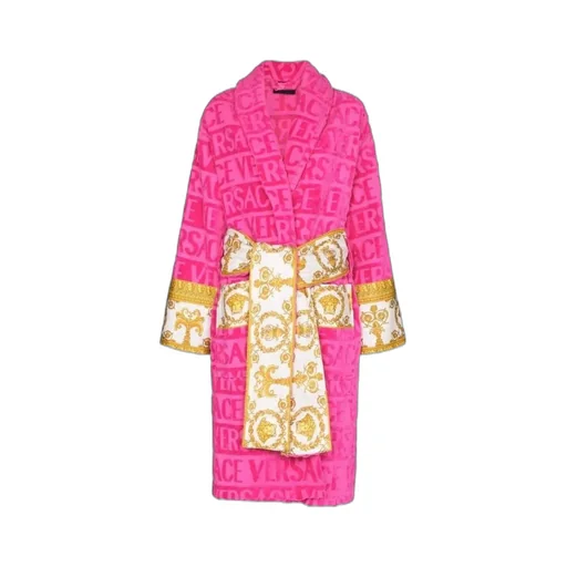 Barocco Detailed Belted-Waist Bathrobe
