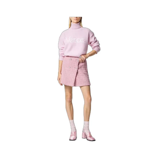 High-Waist Tweed Mini Skirt