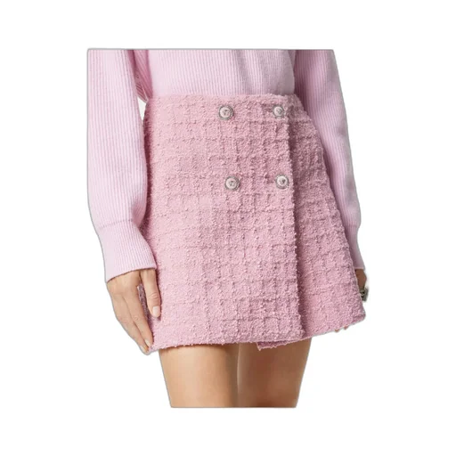 High-Waist Tweed Mini Skirt