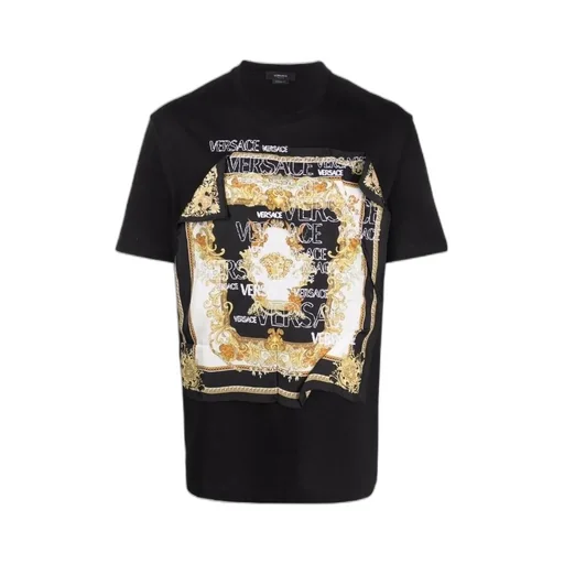 Baroque-Patch Crewneck T-Shirt