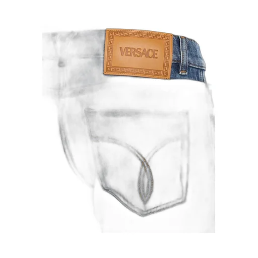 Logo-Patch Distressed Denim Jeans