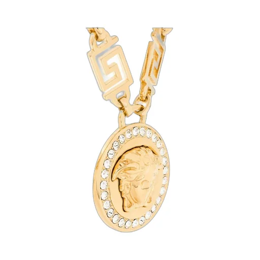 Medusa Greca Embellished Chained Necklace