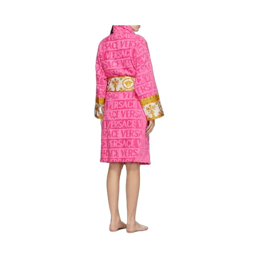Barocco Detailed Belted-Waist Bathrobe