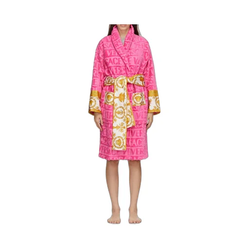 Barocco Detailed Belted-Waist Bathrobe