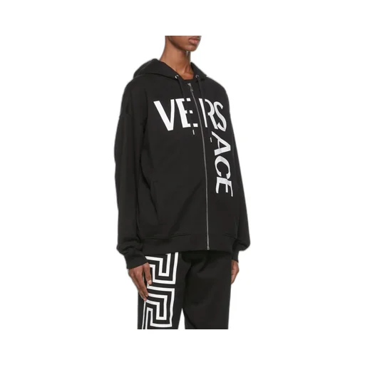 Logo Printed Zip-Up Hoodie